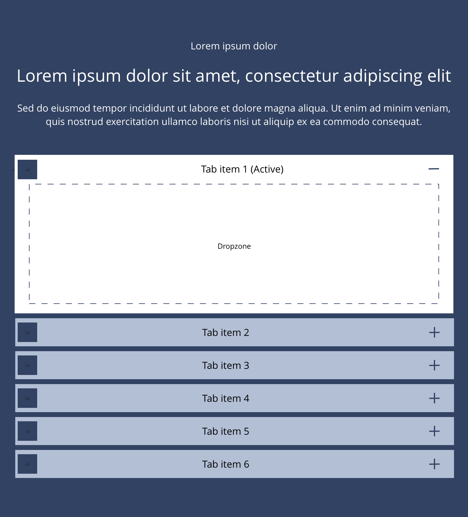 Tablet - Accordion item image title