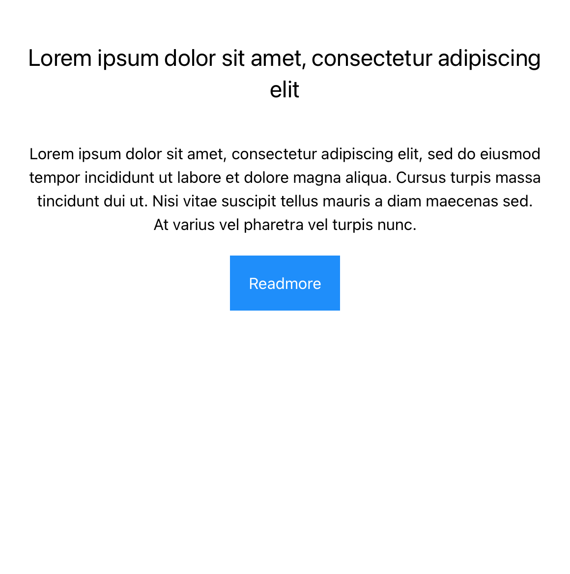 readmore content - button center