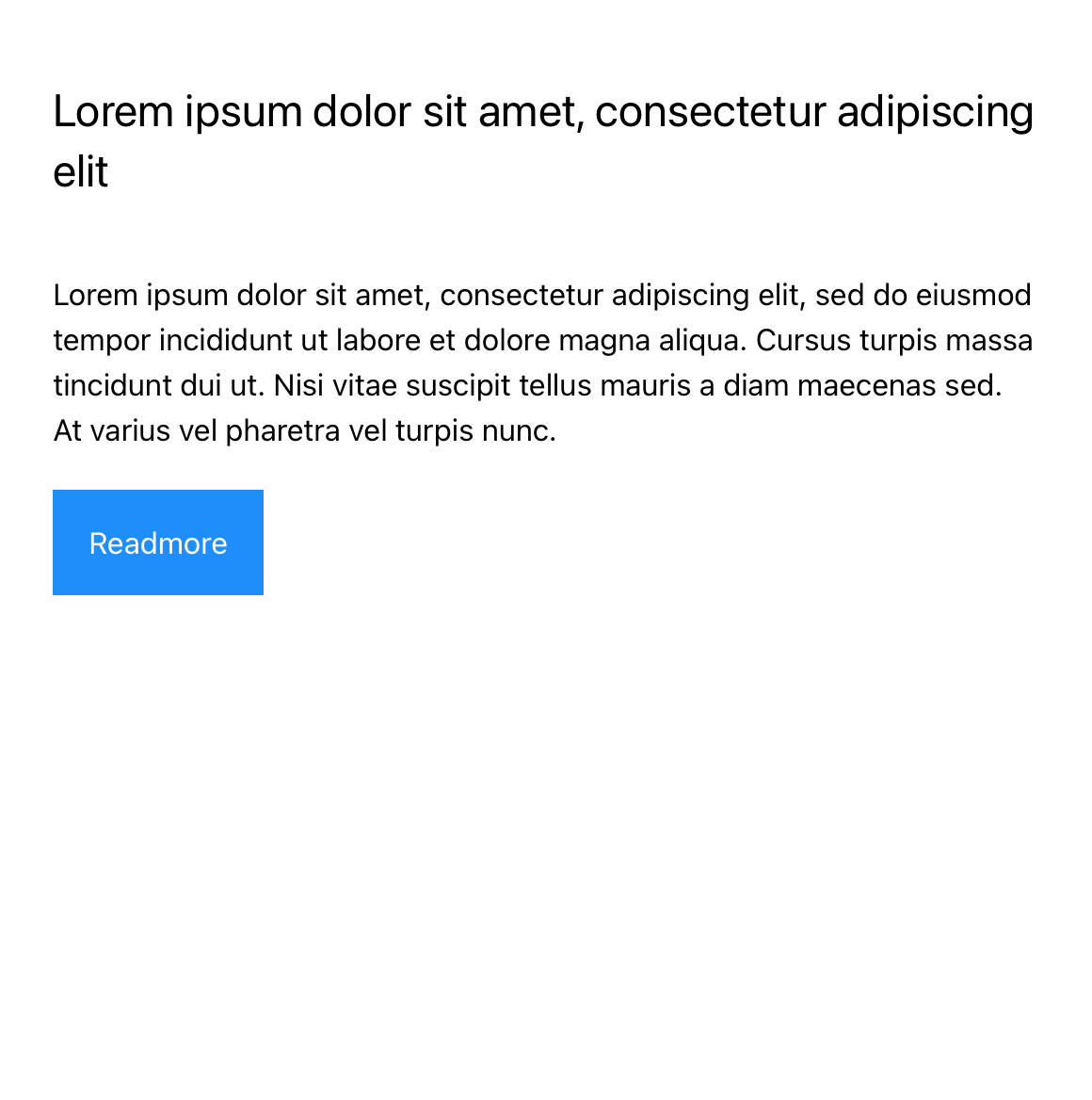 readmore content - button left