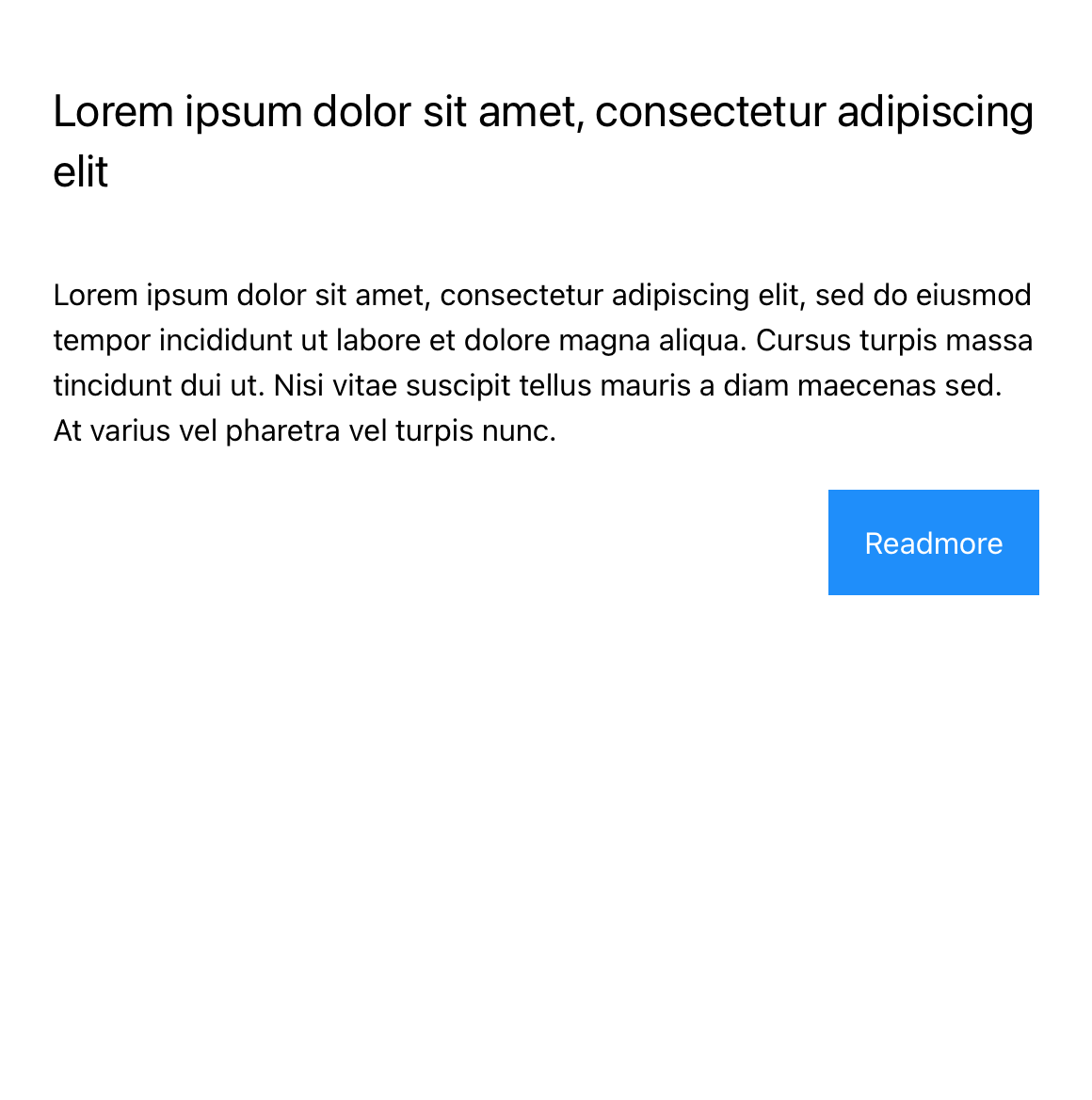 readmore content - button right