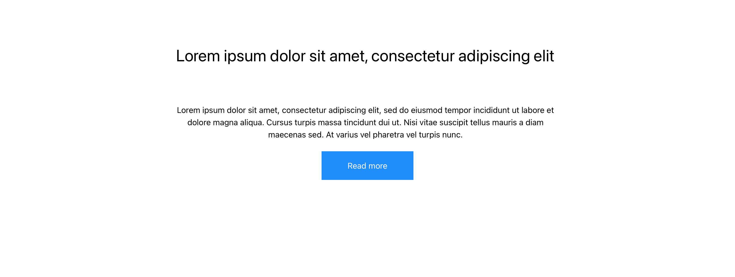 readmore content - button center